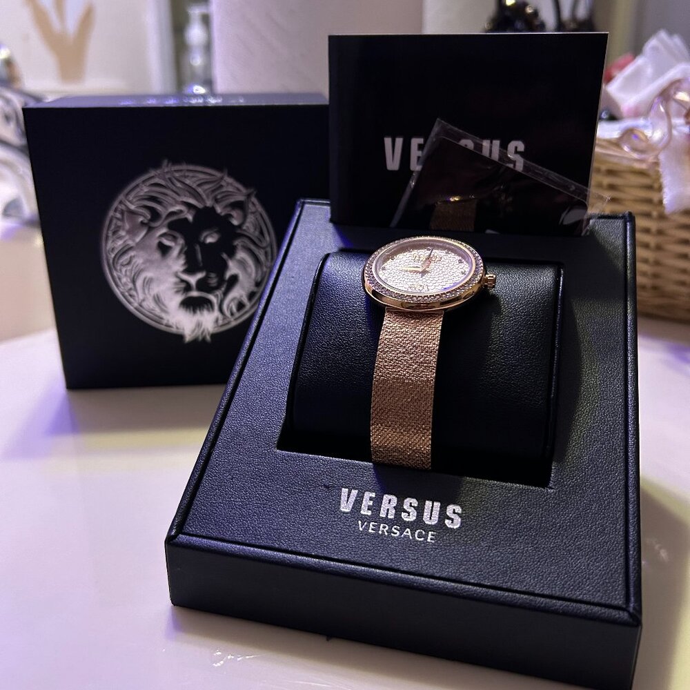 Versus Versace Women's Lea Crystal Bracelet Watch Rose Gold